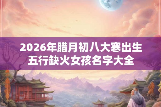 2026年腊月初八大寒出生五行缺火女孩名字大全
