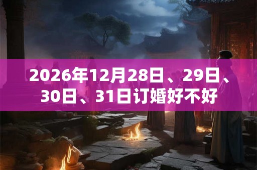 2026年12月28日、29日、30日、31日订婚好不好