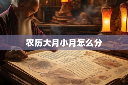 农历大月小月怎么分