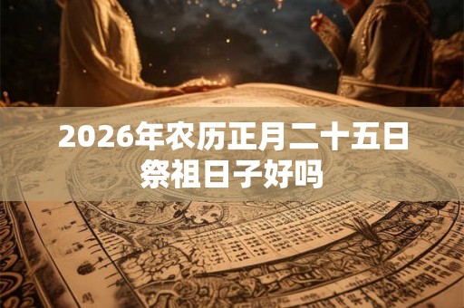 2026年农历正月二十五日祭祖日子好吗