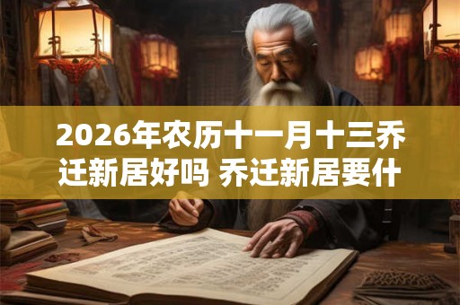 2026年农历十一月十三乔迁新居好吗 乔迁新居要什么先进门