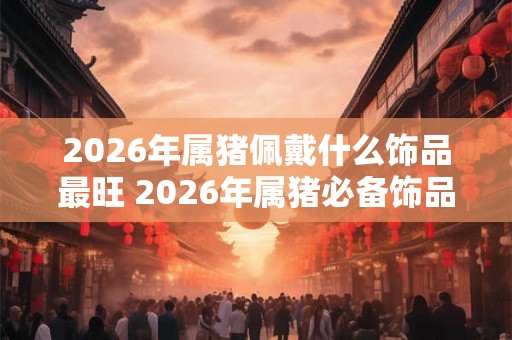 2026年属猪佩戴什么饰品最旺 2026年属猪必备饰品是什么