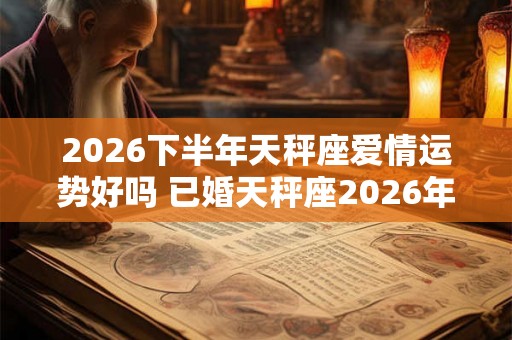 2026下半年天秤座爱情运势好吗 已婚天秤座2026年婚姻运势分析