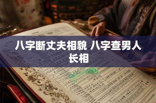 八字断丈夫相貌 八字查男人长相 八字断丈夫相貌 八字查男人长相