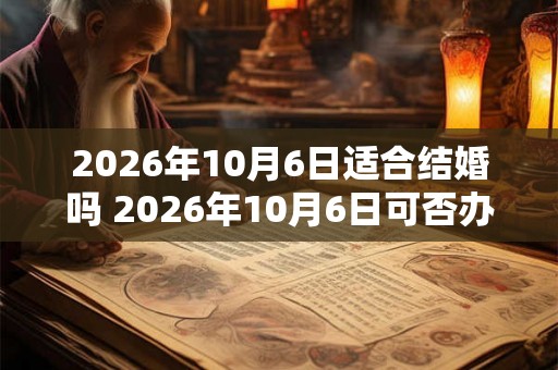 2026年10月6日适合结婚吗 2026年10月6日可否办婚礼 2026年10月6日适合结婚吗 2026年10月6日可否办婚礼