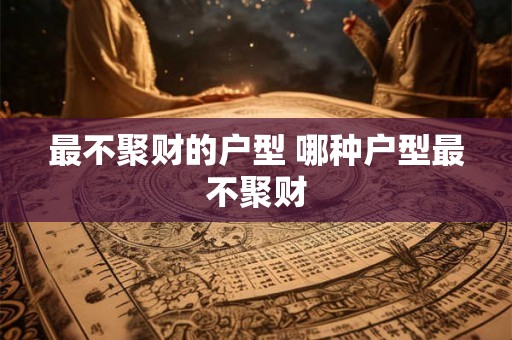 最不聚财的户型 哪种户型最不聚财 最不聚财的户型 哪种户型最不聚财