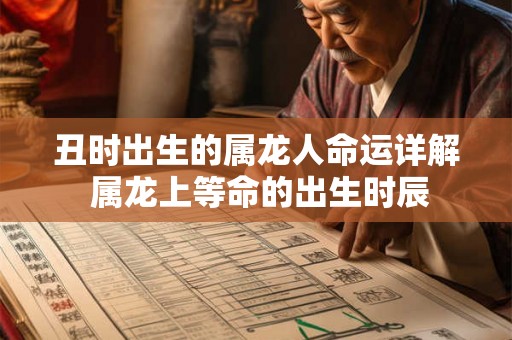 丑时出生的属龙人命运详解 属龙上等命的出生时辰