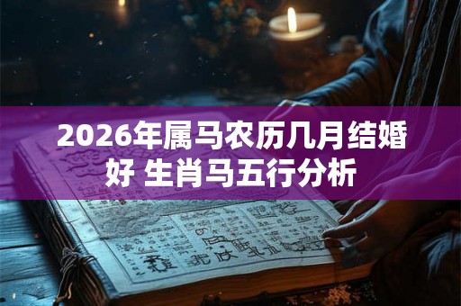 2026年属马农历几月结婚好 生肖马五行分析