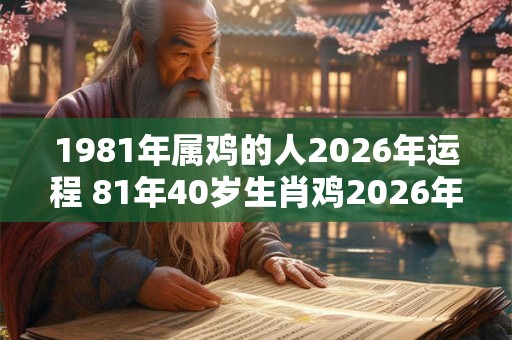 1981年属鸡的人2026年运程 81年40岁生肖鸡2026年运势 1981年属鸡的人2026年运程 81年40岁生肖鸡2026年运势