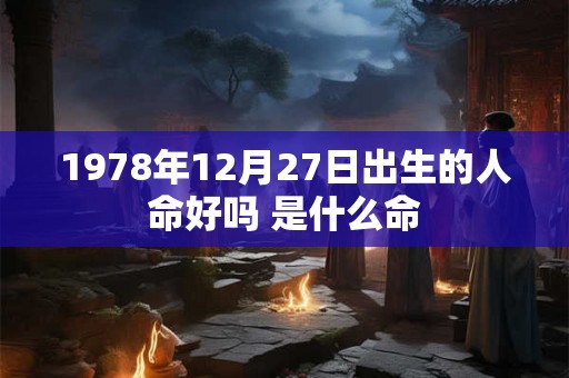 1978年12月27日出生的人命好吗 是什么命 1978年12月27日出生的人命好吗 是什么命