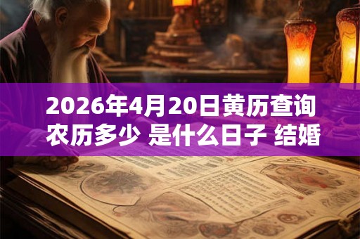 2026年4月20日黄历查询 农历多少 是什么日子 结婚吉时