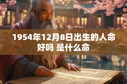 1954年12月8日出生的人命好吗 是什么命
