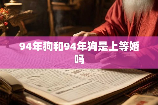 94年狗和94年狗是上等婚吗