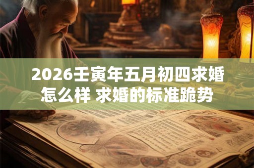 2026壬寅年五月初四求婚怎么样 求婚的标准跪势