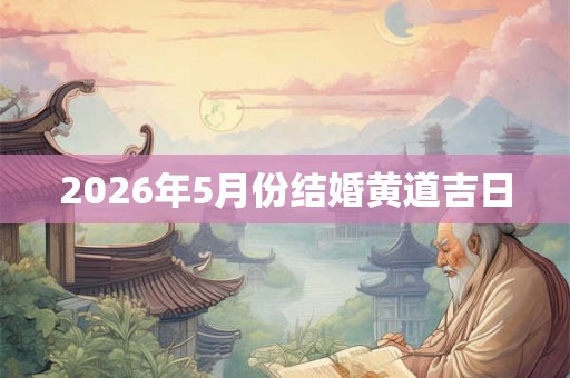 2026年5月份结婚黄道吉日 2026年5月份结婚黄道吉日