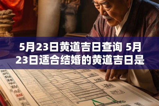 5月23日黄道吉日查询 5月23日适合结婚的黄道吉日是哪天