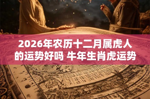 2026年农历十二月属虎人的运势好吗 牛年生肖虎运势分析