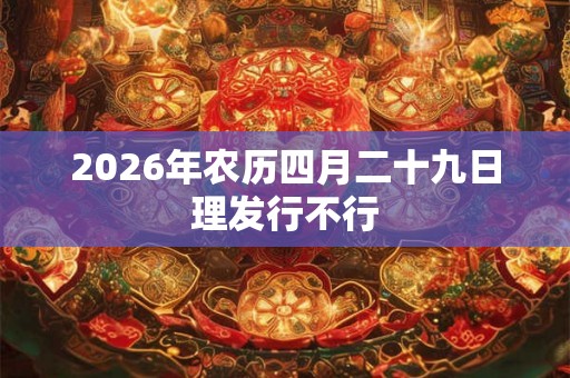 2026年农历四月二十九日理发行不行