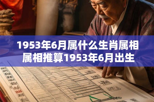 1953年6月属什么生肖属相 属相推算1953年6月出生的人属于哪个生肖