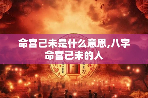 命宫己未是什么意思,八字命宫己未的人