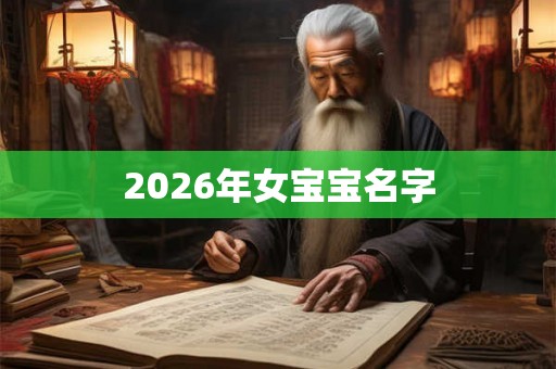 2026年女宝宝名字