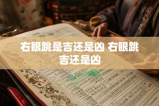 右眼跳是吉还是凶 右眼跳吉还是凶