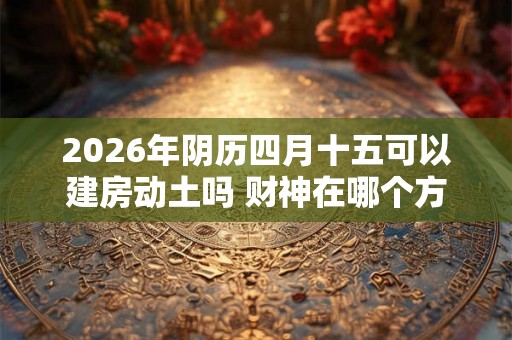 2026年阴历四月十五可以建房动土吗 财神在哪个方向