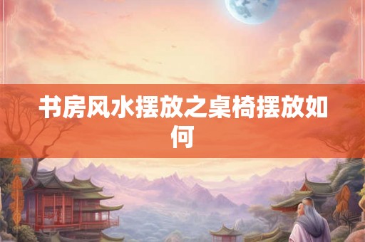 书房风水摆放之桌椅摆放如何