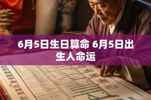 6月5日生日算命 6月5日出生人命运