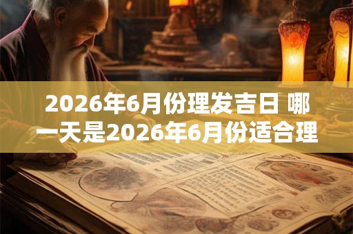 2026年6月份理发吉日 哪一天是2026年6月份适合理发的吉日