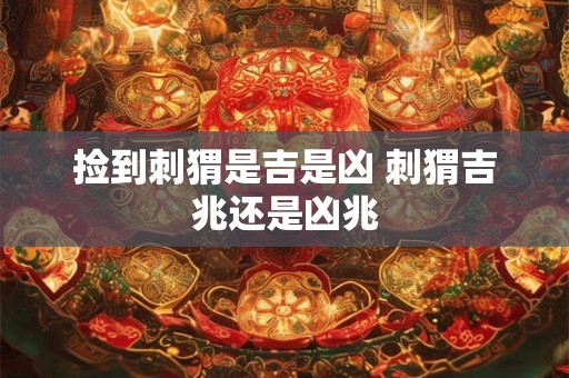 捡到刺猬是吉是凶 刺猬吉兆还是凶兆