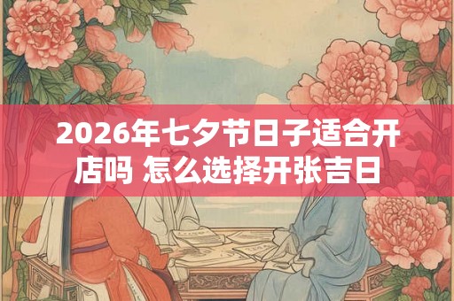 2026年七夕节日子适合开店吗 怎么选择开张吉日