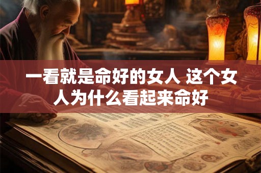 一看就是命好的女人 这个女人为什么看起来命好