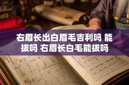 右眉长出白眉毛吉利吗 能拔吗 右眉长白毛能拔吗