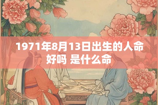 1971年8月13日出生的人命好吗 是什么命