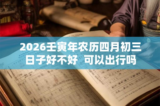 2026壬寅年农历四月初三日子好不好  可以出行吗