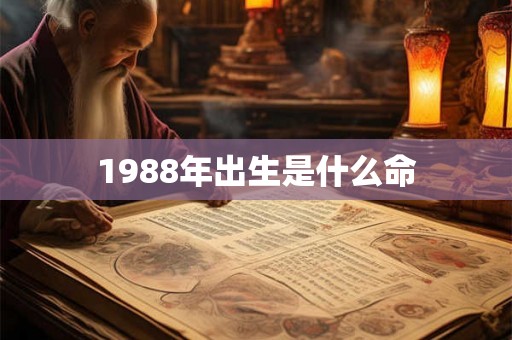 1988年出生是什么命