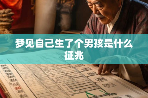 梦见自己生了个男孩是什么征兆 梦见自己生了个男孩是什么征兆