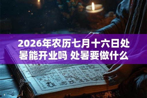 2026年农历七月十六日处暑能开业吗 处暑要做什么 2026年农历七月十六日处暑能开业吗 处暑要做什么