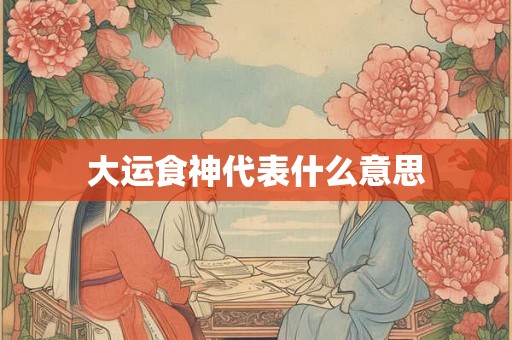 大运食神代表什么意思