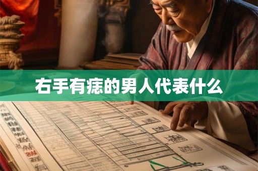 右手有痣的男人代表什么