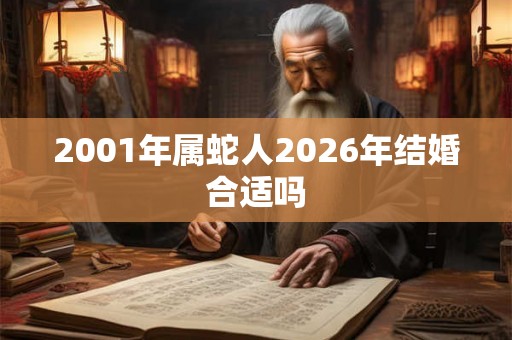 2001年属蛇人2026年结婚合适吗 2001年属蛇人2026年结婚合适吗