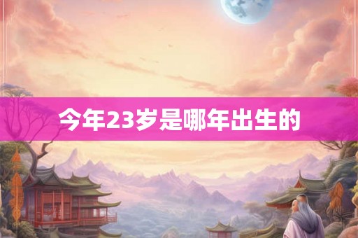 今年23岁是哪年出生的