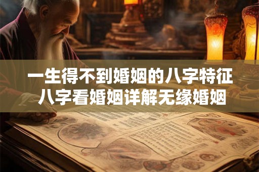 一生得不到婚姻的八字特征 八字看婚姻详解无缘婚姻特征