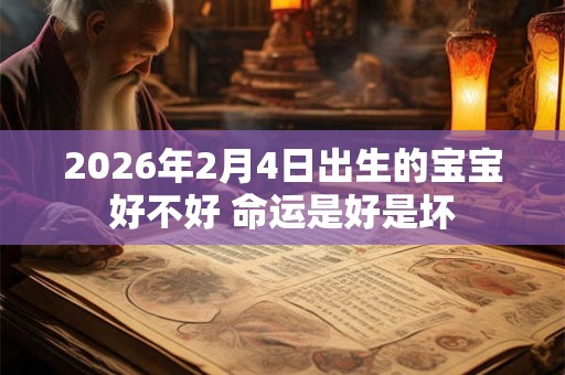 2026年2月4日出生的宝宝好不好 命运是好是坏 2026年2月4日出生的宝宝好不好 命运是好是坏
