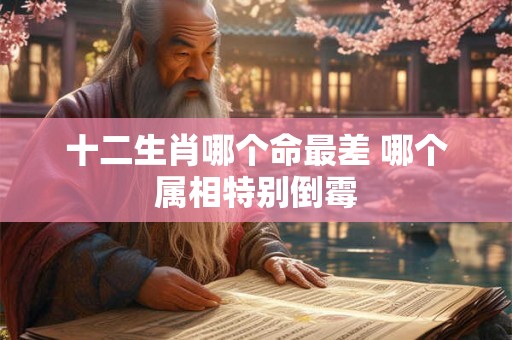 十二生肖哪个命最差 哪个属相特别倒霉