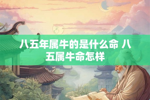 八五年属牛的是什么命 八五属牛命怎样