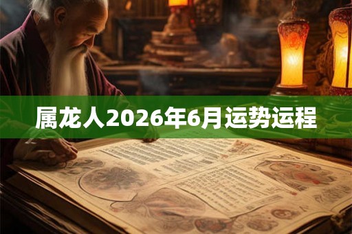 属龙人2026年6月运势运程