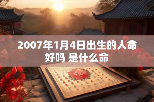 2007年1月4日出生的人命好吗 是什么命 2007年1月4日出生的人命好吗 是什么命
