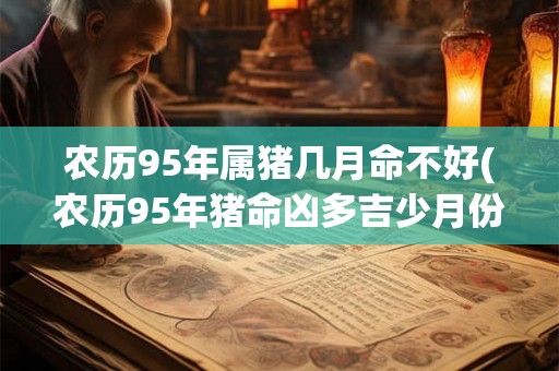 农历95年属猪几月命不好(农历95年猪命凶多吉少月份是哪几个？)
